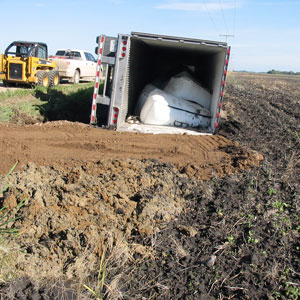 Truck Rolled in a field Truck Rolled in a field